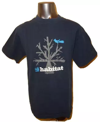 Vintage 2000's Habitat Skateboards Mens Small Bird In Tree Y2K Skate T Shirt • $9.09