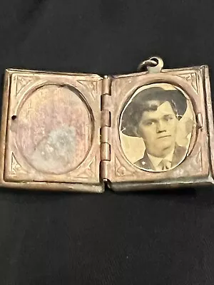 Vintage Book Locket With Original Photo True Love Charm Pendant For Bracelet • $25