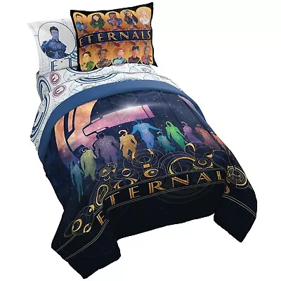 Kids Comforter Sheet Set Marvel Eternals Space Force Multi-Color Full Bed Set • $71.79