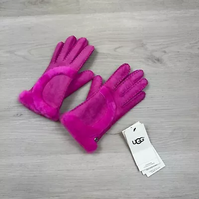 UGG Genuine Shearling Sheepskin Gloves Womens Small Pink Tasman • $72.95