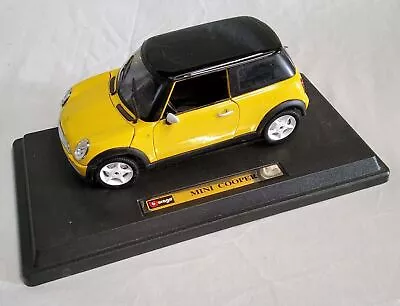 Burago Yellow Mini Cooper Model Car. SW232 • £14.25