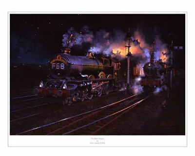 GWR King Class The Red Dragon Steam Locomotive John Austin Railway Art Print • £39.95