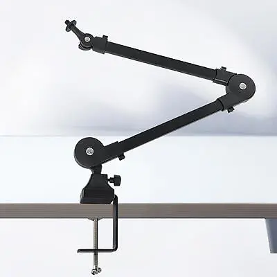 Microphone Boom Arm Mic Stand Desk Mounted Black Adjustable • £13.07