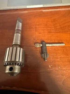 Jacobs Drill Chuck No.8-1/2 Capacity 0-1/4  Morse Taper No.2 Shank W/ Key • $30