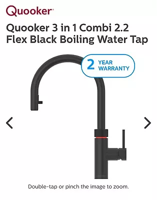 Quooker 3 In 1 Combi 2.2 Flex Black Boiling Water Tap • £1350