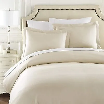 Duvet Cover Ivory Solid 100% Egyptian Cotton 800 TC Luxury 1 PCs Duvet Set • £58.24