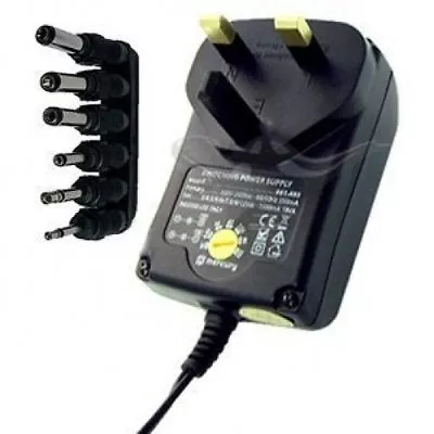£10.89 • Buy 1000mA AC DC Mains Power Supply Adapter 3V 4.5V 6V 7.5V 9V 12V Output Settings