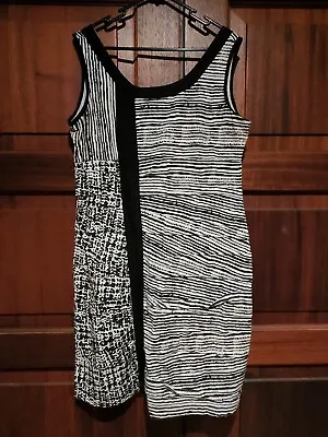 $18 • Buy Orientique Dress Size 14 Black & White Print