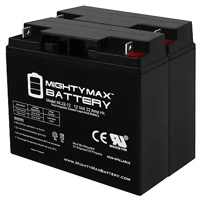 Mighty Max 2 Pack - ML22-12 12V 22AH SLA AGM Battery Replacement For UB12220  • $95.99