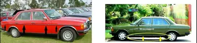 Mercedes Benz W123 Sedan Side Door Moulding Trims+Lower Rocker Panel Trim 17pcs • $255.55