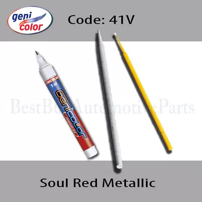 OEM Touch-Up Paint Pen-Mazda-41V-Soul Red Metallic-Sanding Stick & MicroBrush • $23.49