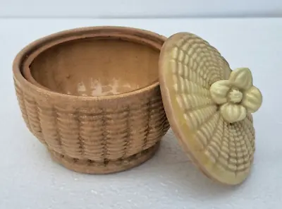 Vintage Japan Maruhon Ware Floral Ceramic Vanity Trinket Box • $44.99