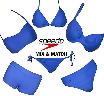 Speedo Blue Ladies Bikini Tops Bottoms Briefs Sets Mix & Match Gym Swimming . • £5.99