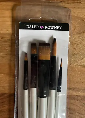 Daler Rowney Graduate All Purpose Brush 5 Pack Set Acrylic Watercolour • £11.95