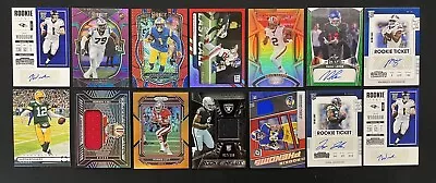 NFL Football LOT OF 14 Numbered/Patch OR Auto Cards (Aaron Rodgers/Saquon) • $24.35