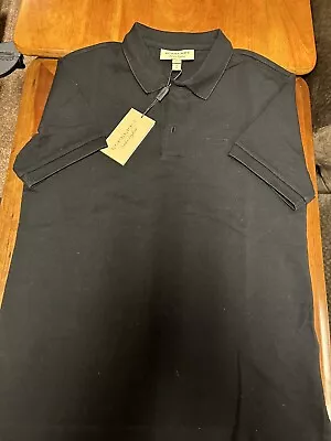 Mens Burberry Polo Shirt Black SMALL New • $75.50