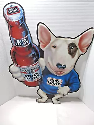 SPUDS MACKENZIE TIN SIGN 1989 BULL TERRIER BUD LIGHT METAL SIGN 26  X 19  • $99