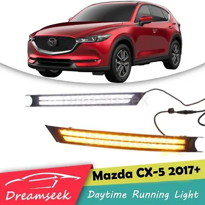 DRL For Mazda CX-5 2017-2021 LED Daytime Running Light Fog Lamp W/ Turn Signal • $85.49