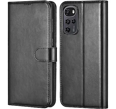 For Motorola Moto G24 G22 G04 G31 G32 G10 Wallet Case Leather Flip Phone Cover • £4.90