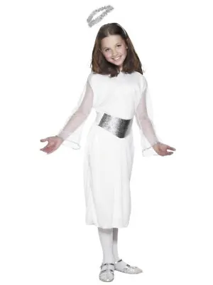 Smiffys Angel Costume Age 7-9 Yrs Dress And Halo Nativity New Xmas • £6.99