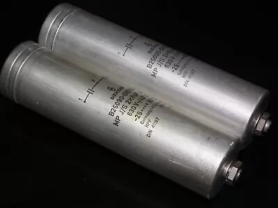 One (1pcs) Vintage Siemens PIO Capacitor 2 X 8uF 630V Klangfilm West Germany 60s • $119.50