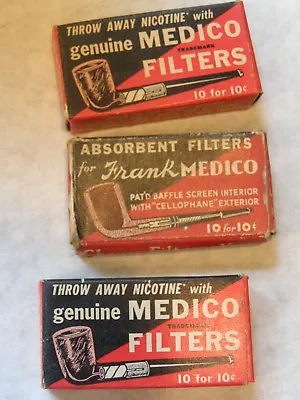 Genuine Medico Tobacco Pipe & Cigar Holder Filters And Origional Boxes 2-1/4  • $5