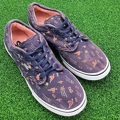  RARE - Women's Vans Authentic 'Stars & Hearts' Print Canvas Shoes Size US8 • $15