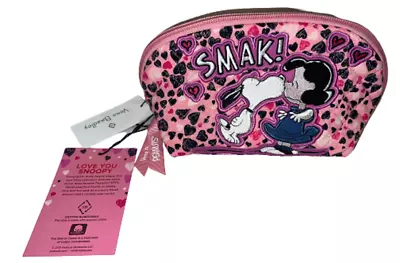 Vera Bradley Peanuts Cosmetic Bag Love You Snoopy Lucy Valentine Pink Heart Nwt • $59.99