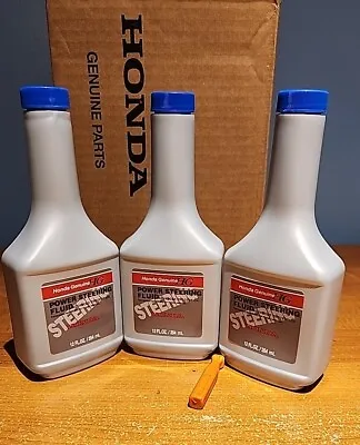 3 X BOTTLES HONDA OEM GENUINE POWER STEERING FLUID 12oz SEALED OIL NEW • $26.07