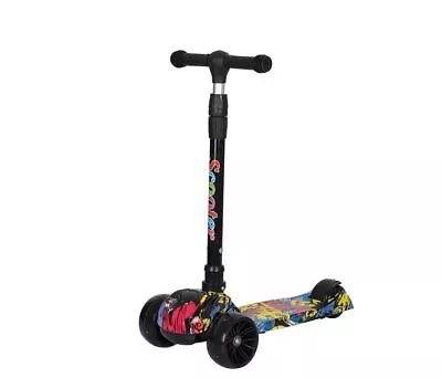 3 Wheel Kids Scooter Child Kick Flashing Led Light Up Push Adjustable Xmas Gift • £26.44