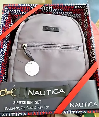 Nautica 3 Piece Gift Set — Backpack Zip Case Key Fob • $59.95