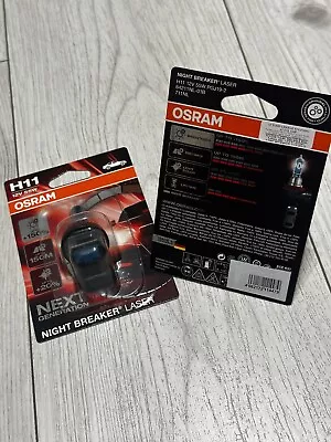 2x OSRAM H11 Night Breaker Laser NextGen Bulbs + GIFT -  Car Air Freshener • $22.99