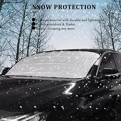 Foldable Winter Car Windshield Snow Cover Sun Shade Protector Ice  Frost Guard • $7.59