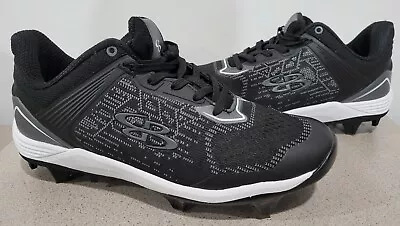 Boombah Baseball Softball Molded Cleats Black White Men's Size 7.5 • $42.99