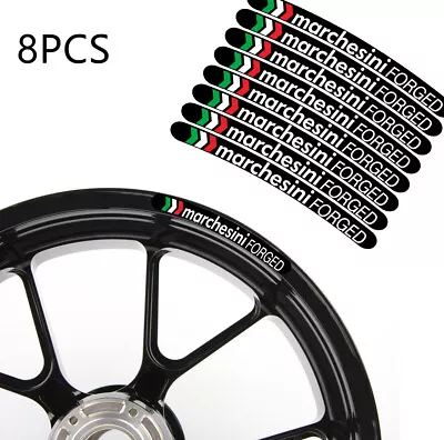 8X Marchesini Motorcycle Wheel Decals Rim Stickers Set Ducati Aprilia RC8 • $9