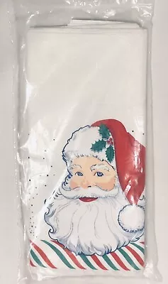 Vintage Duni Christmas Santa Tissue/Poly Tablecover 54  X 89  Vintage New • $15.36