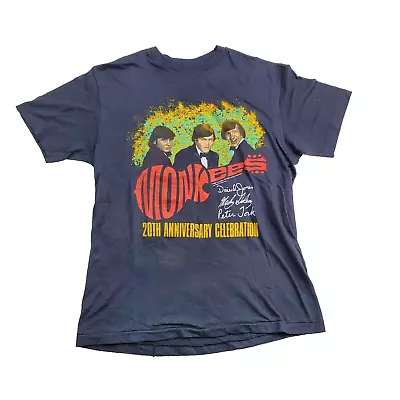 Vintage The Monkees 20th Anniversary Tour T-shirt￼ 80s Grass Rare Ched Tag Med • $42.49