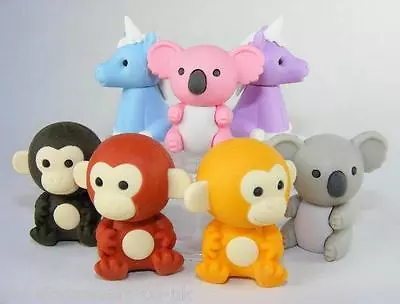£1.79 • Buy Novelty Japanese IWAKO Puzzle Eraser Rubbers - IWAKO Monkey And Koala Erasers