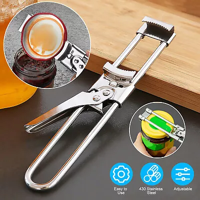 Can Opener Multifunctional Stainless Steel Jar Lid Gripper Bottle Remover Tools • $9.48