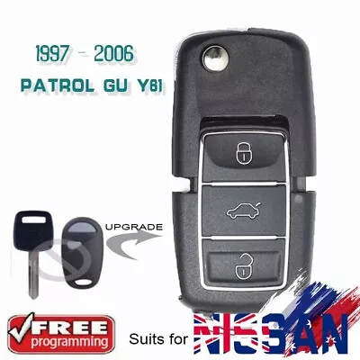 Upgrade Replacement Flip Remote Key Fob For Nissan Patrol GU Y61 1997 - 2006 • $42.80