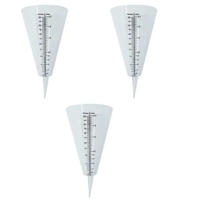  3 Count Digital Measuring Cup Waterfall Rain Gauge Lawn Conical • £17.39