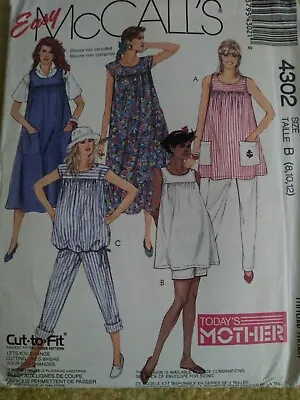 VTG Maternity Smock Dress Bottoms Shorts Too McCall's 4302 Sewing Pattern • £6.50