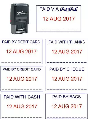 Paid Date Stamp Trodat 4750 Self Inking Dater Rubber Accounts Office Post School • £18.95