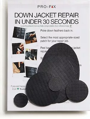 Down Jacket Repair Patches Kits - Pre-Cut Self Adhesive Repair Patches For Cloth • £9.99