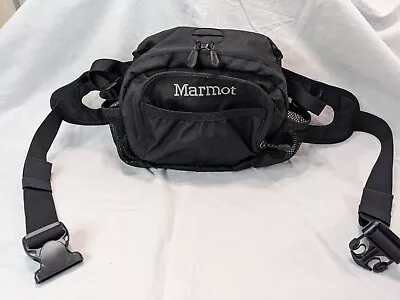 Marmot Waist Pack Multi Pocket Bag Lumbar Fanny Pack Small Black • $20