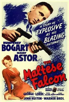 398957 The Maltese Falcon Movie Humphrey Bogart Mary Astor WALL PRINT POSTER CA • $14.60