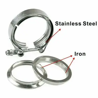 V-Band Clamp Stainless Steel 3  3 Inch Quick Release Exhaust V Band Flange Kit • $22.35