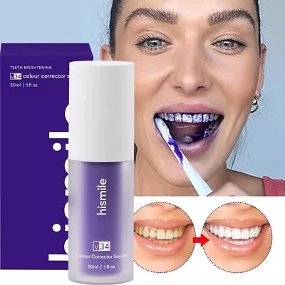 Hismile Tooth Stain Removal V34 Colour Corrector Teeth Whitening Toothpaste New • $11.95