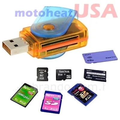 All In One Micro SD To USB Multi-Card Memory Card Adapter Reader Supports 128GB • $3.20