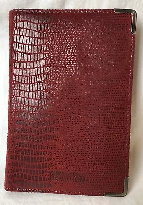 Kenneth Cole Reaction Pocket Planner Organizer Red Python Skin Leather • $12